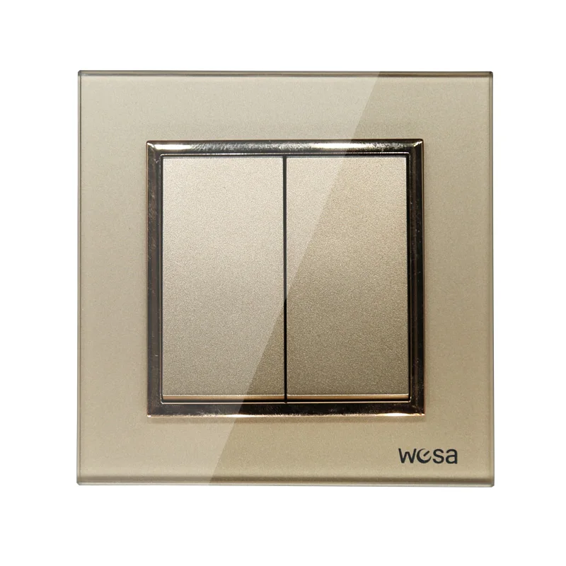 Новый дизайн настенный выключатель европейского стандарта роскошное черное