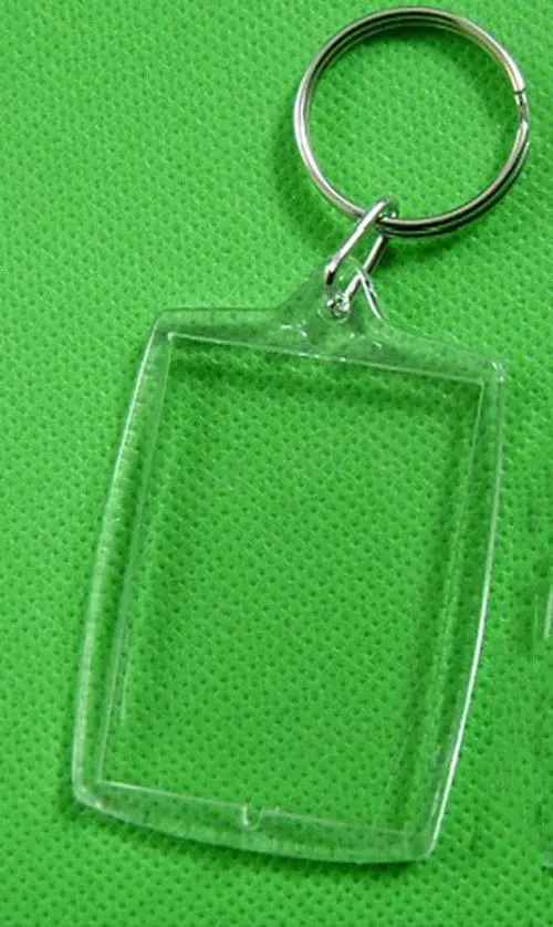 5 шт./лот прозрачный пустой фотографический каркас кольцо для ключей с разрезом