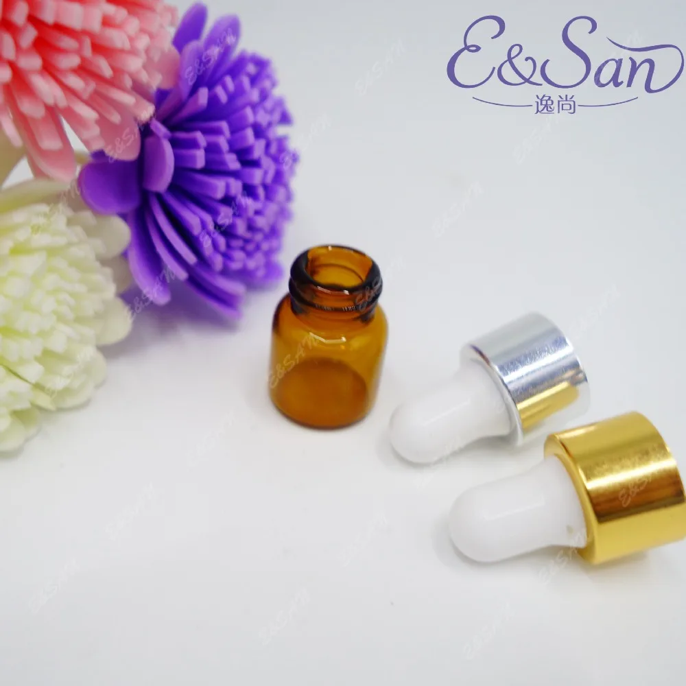 

LCD01-2ML Brown Tube Dropper Nipple Oil Bottle Glass Perfume Spray Cosmetics Empty Bottle 100PCS/LOT