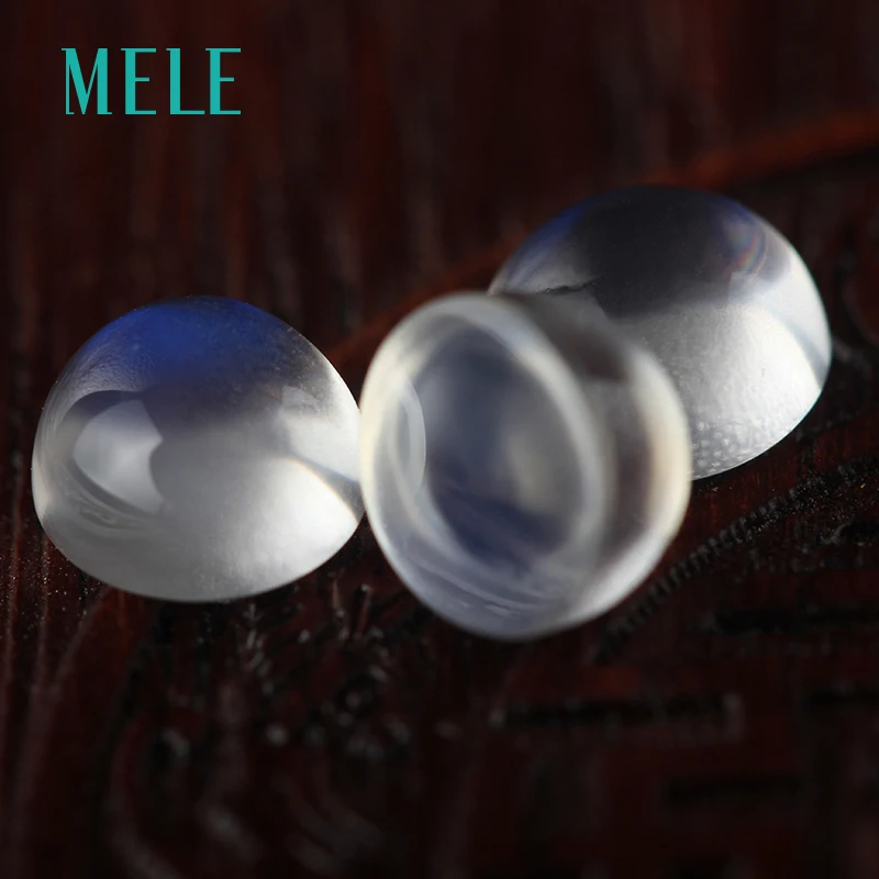 Натуральный лунный камень синего цвета 6 мм круглая огранка для изготовления