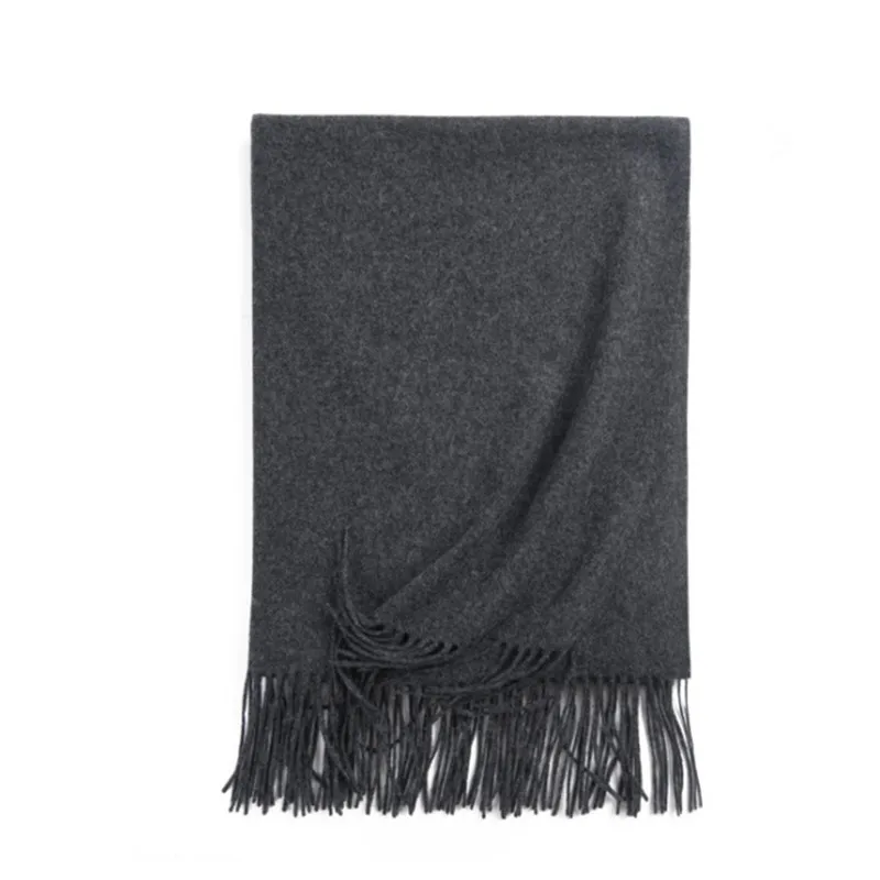 HZLLHZ 2018 new colors women men lambwool scarf 100% tassel thick warm wraps unisex shawls |