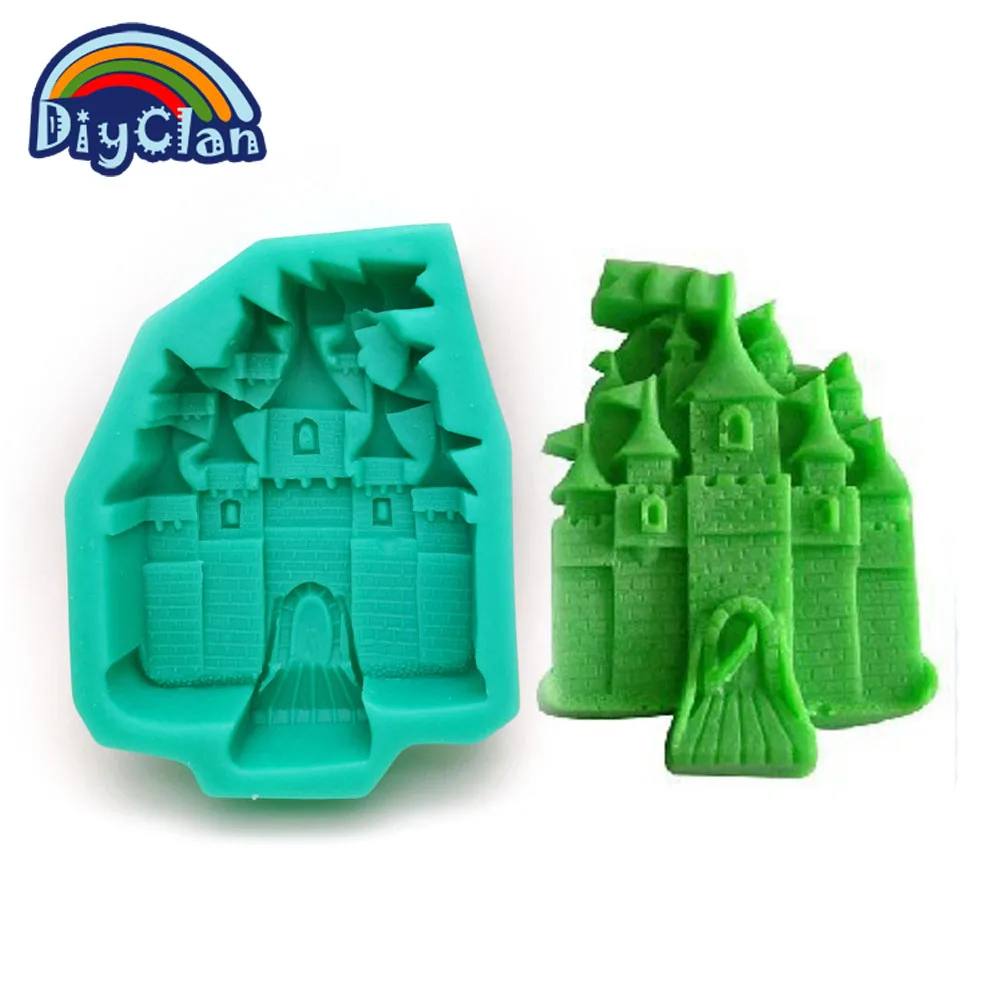 

DIY Castle Silicone Chocolate Mold For Soap Cake Decorating Pudding Jelly Dessert Mould Alcazar Handmade Soap Mold S0234FZ