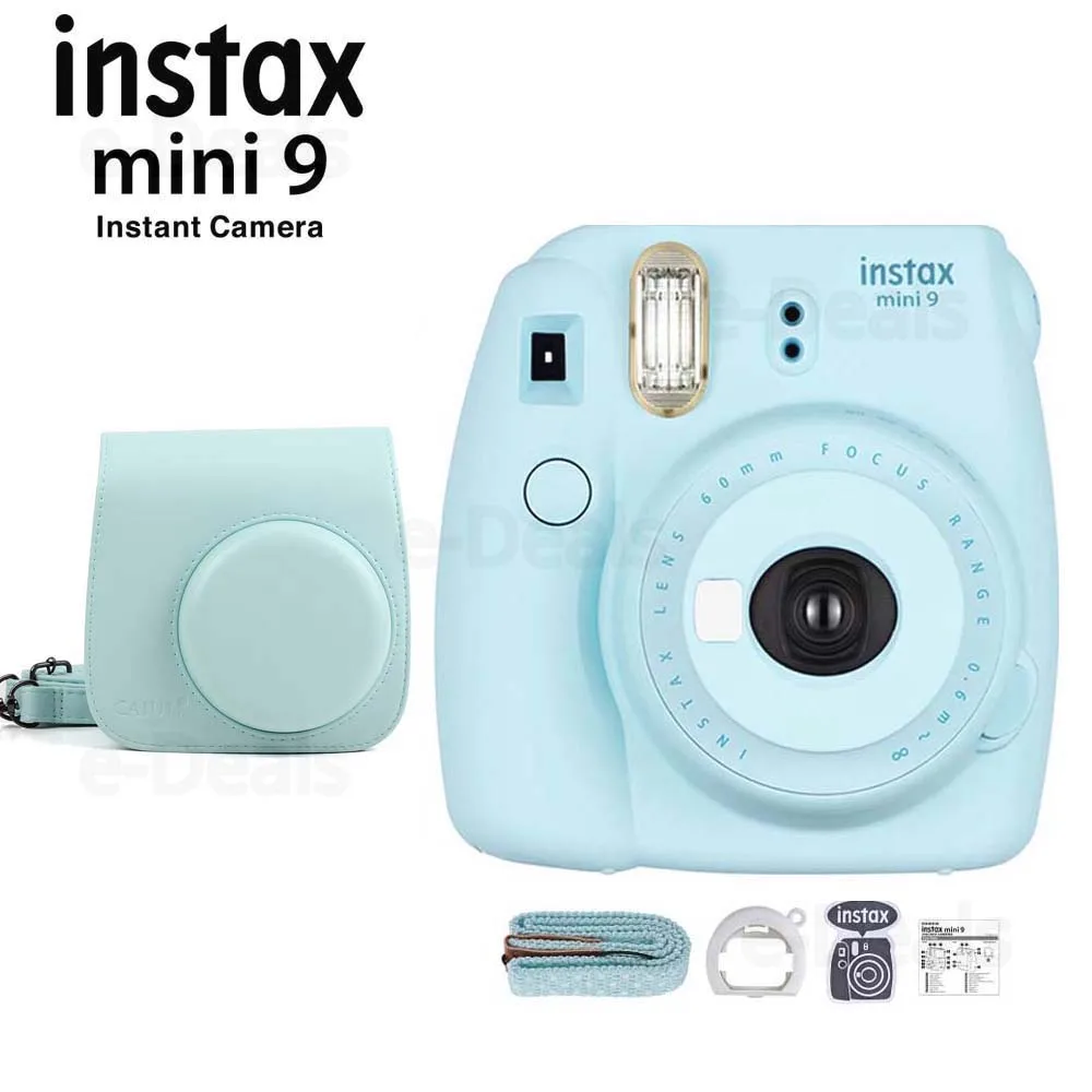 Fujifilm Instax Mini 9 мгновенная пленка для камеры светло голубой + качественный мягкий