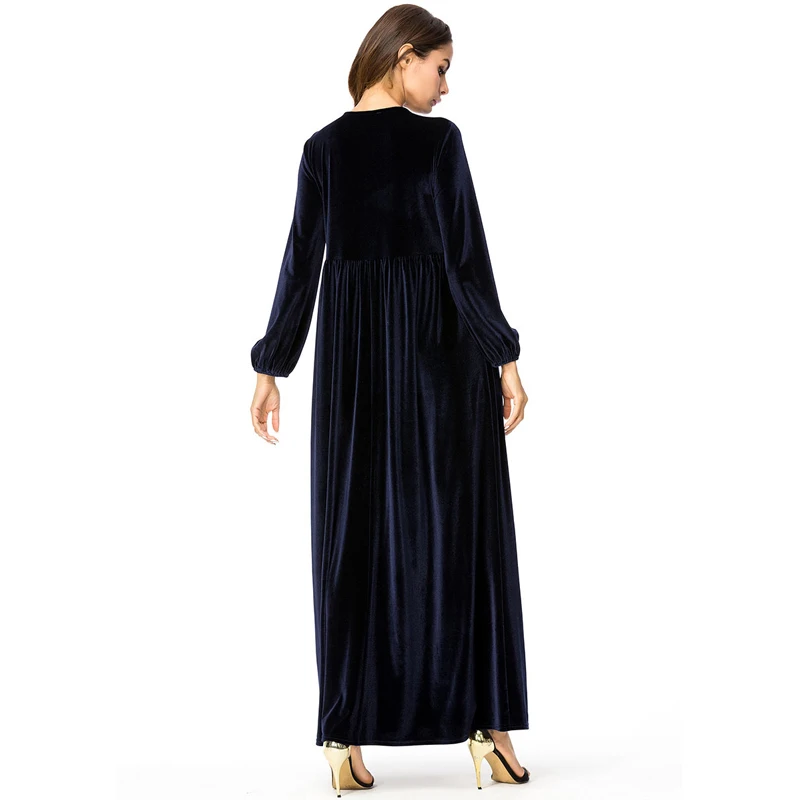 Женское вельветовое платье Кафтан Abaya из Катара Арабская хиджаб для женщин Caftan