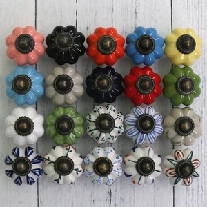 1X керамические ручки для шкафа и ручки дверные ручки шкафа ручки для ящиков 33*38 мм Тыква Мебельная ручка для домашнего декора