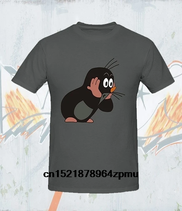 Мужская футболка Krtek с рисунком из мультфильма История крота летние топы новинка