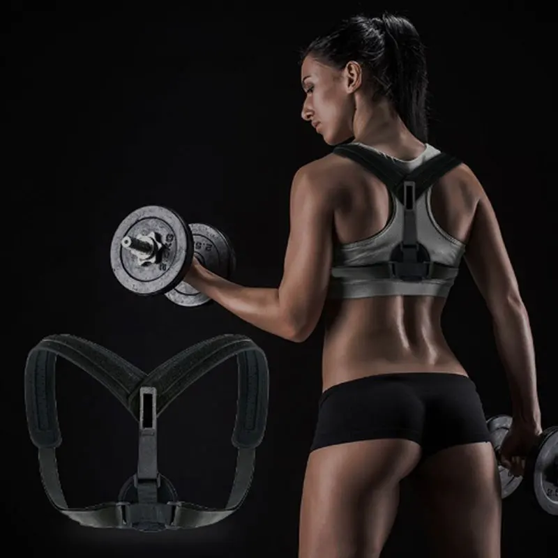 Черный усиленный корсет для коррекции спины взрослых | Красота и здоровье