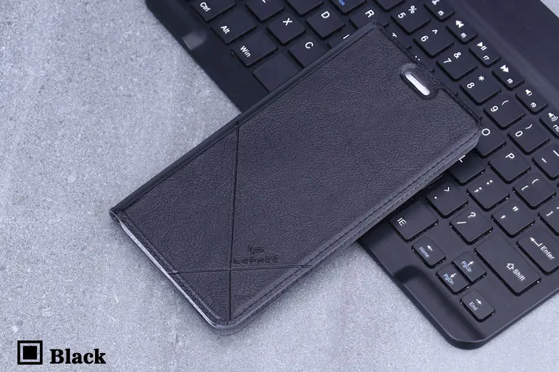 black Чехол LEPHEE для Xiaomi Redmi Note 4 флип-Бумажник кожаный чехол для Xiaomi Redmi Note 4x чехол Xiaomi Redmi Note 4 Pro 7 5 - Цвет: black