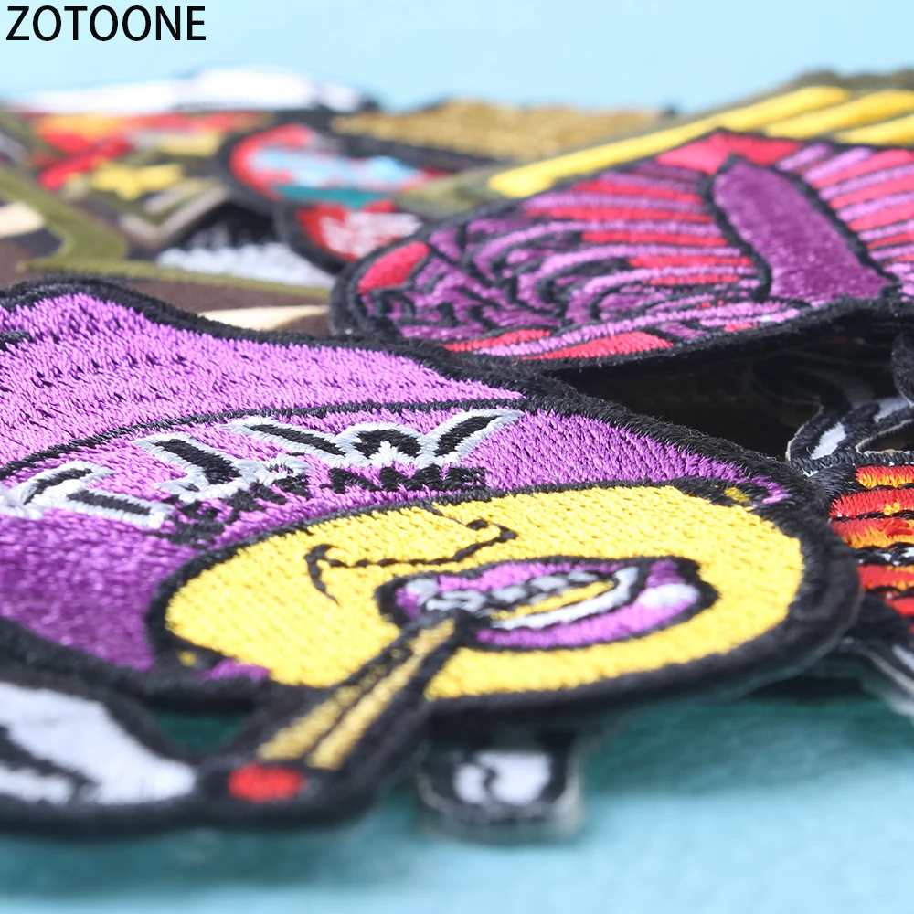 ZOTOONE 6Pcs Punk Skull Patch Appliques Fashionable Diy Embroidery Patches for Clothes Military Badges Applications Clothing | Дом и сад