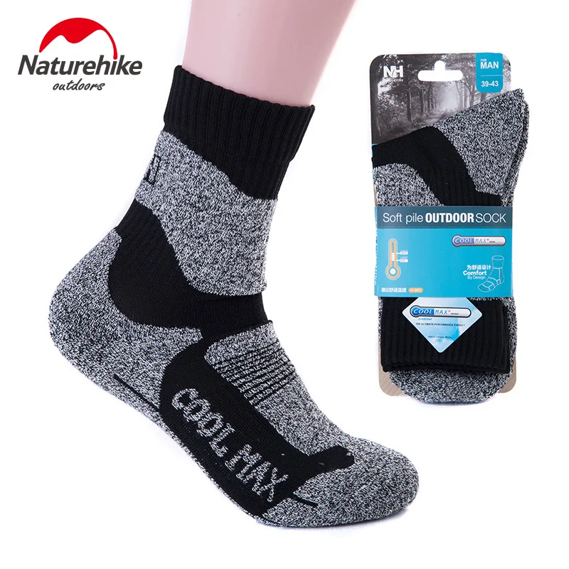 NatureHike Men Socks Hiking Climbing Skiing Outdoor Running Keep Warm Sport Male Grey Green Winter |