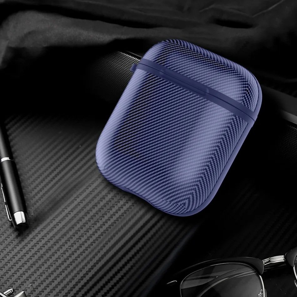 Navy Чехол для Apple Airpods, силиконовый чехол для беспроводной зарядки наушников, чехол для Airpods 2, чехол для Air Pods, защитные аксессуары Etui - Цвет: Navy