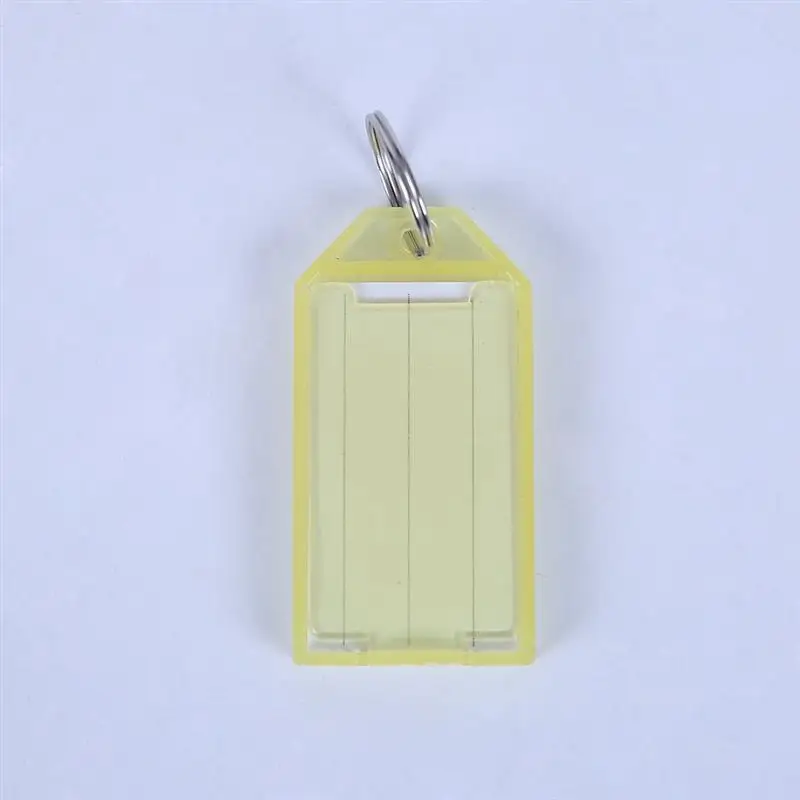 

24pcs Plastic Key Fobs Luggage ID Tags Labels with Key Rings (Mixed Color)