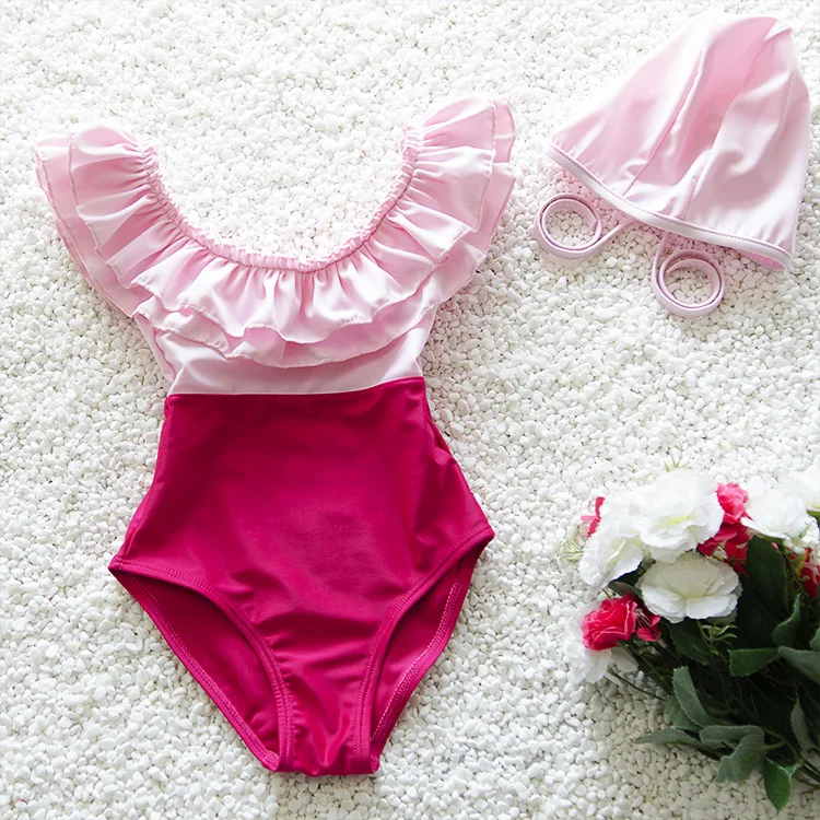 Bikini 2019 Baby Girls Swimsuit Biquini Siamese Triangle Kids Swimwear Children Swimming Suit Bathing Suit Beach Dress Tankini