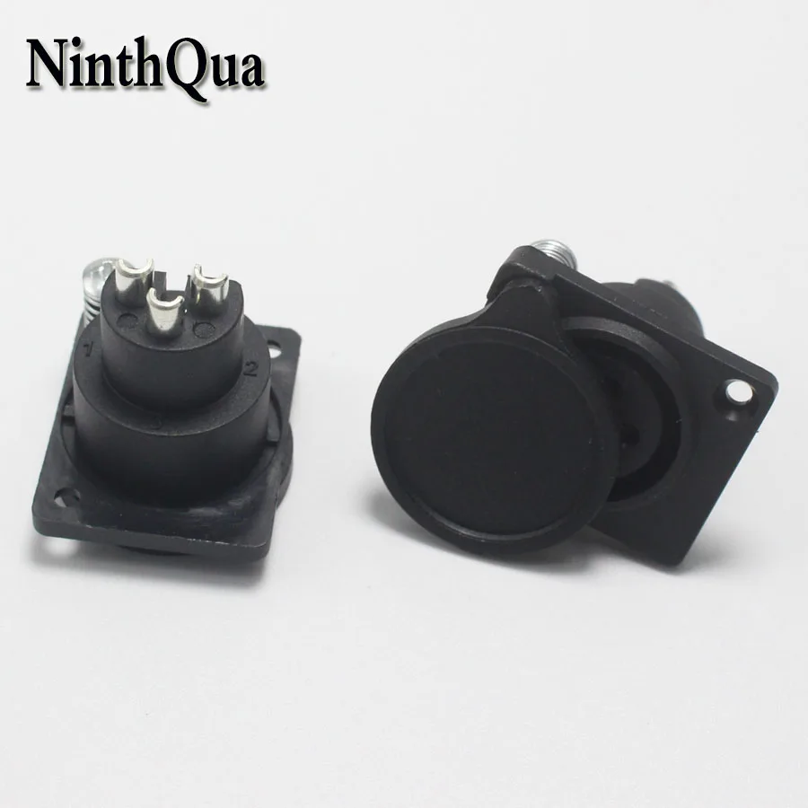 NinthQua 2 шт. XLR 3 контактный гнездовой разъем для крепления на шасси С Пылезащитным