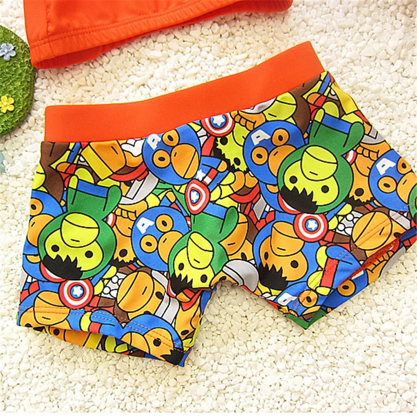 Baby boys swimwear 2pcs pants+hat cartoon tropical Fish design boy swimming clothes beach pool cool wear infant/toddler swimsuit | Детская