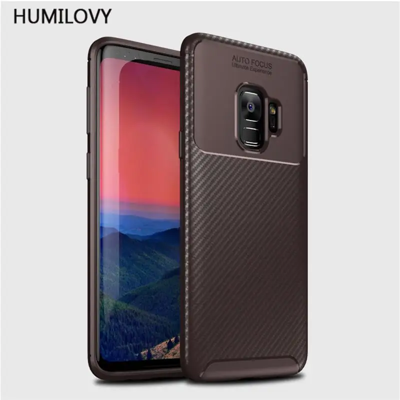 Чехол для Samsung Galaxy S9 чехол силиконовый мягкий ТПУ/углеродное волокно S 9 телефона |