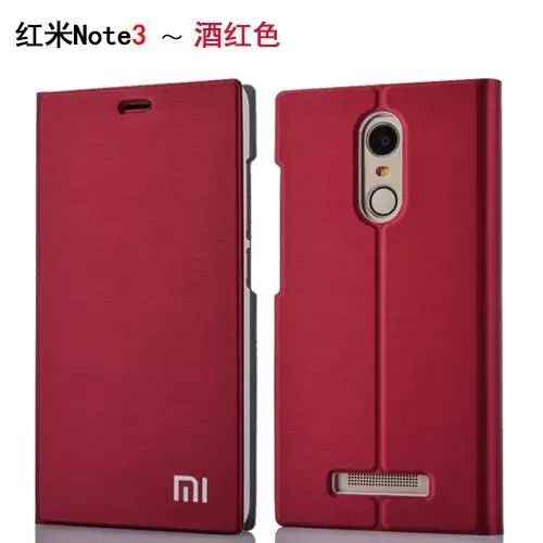 Новое поступление для Xiaomi Redmi Note 3 Pro чехол для телефона Роскошный тонкий стильный кожаный чехол-книжка для Xiaomi Redmi Note 3 Pro Чехол - Цвет: Red