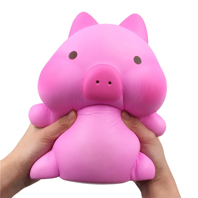 Антистресс игрушка Большой размер Kawaii сжимаемые розовые свинки Джамбо медленно