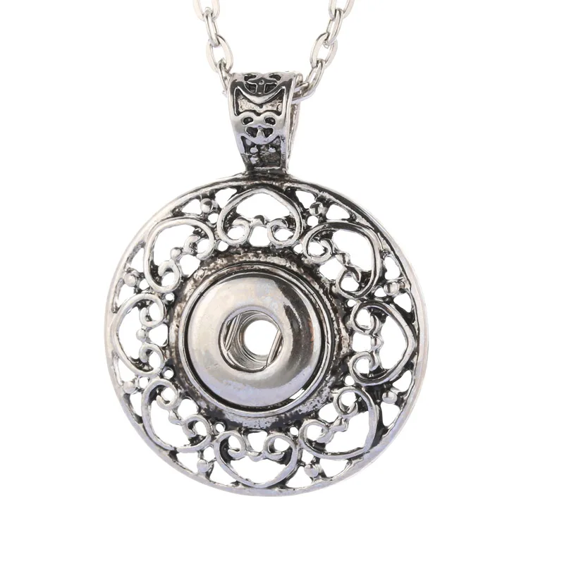 Papa Snap New Jewelry Fashion Buttons Necklaces Link Chain 60CM With Crystal Pendant Fit 12MM | Украшения и аксессуары