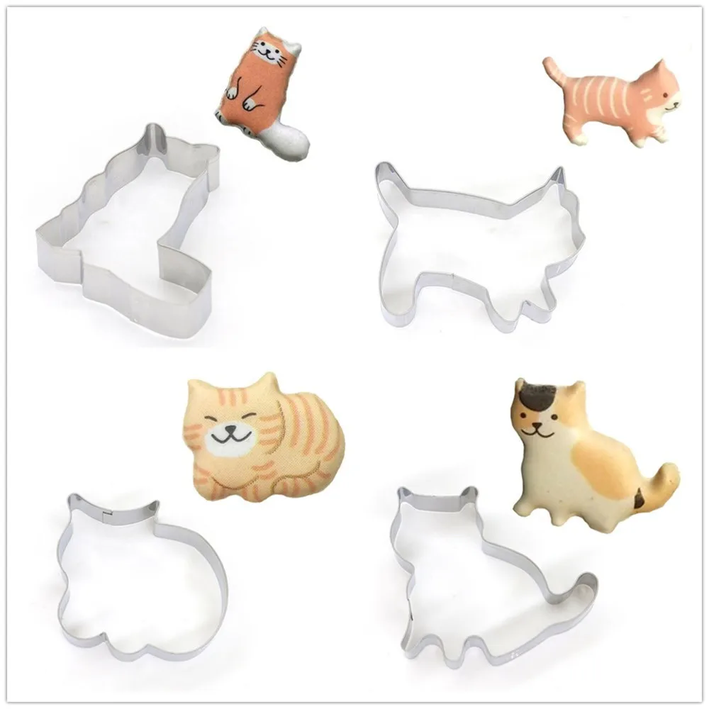 В форме кошки алюминиевая форма для торта Конфета шоколадная Высокое качество DIY