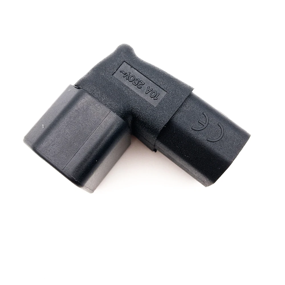 IEC 320 C14 мужчина к C13 женские 3-контактный вверх под углом AC Мощность Подключите конвертер адаптер