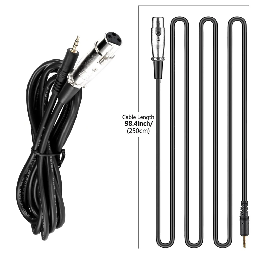 FELYBY 2,5 м Профессиональный XLR-3.5mm универсальный кабель для BM800 микрофон для записи караоке