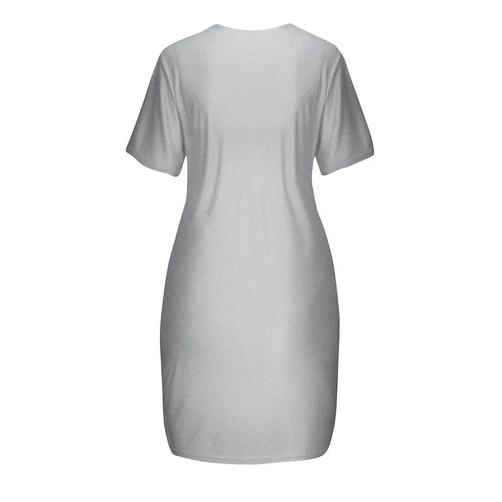 Женская Футболка для беременных с карманом и круглым вырезом короткий рукав