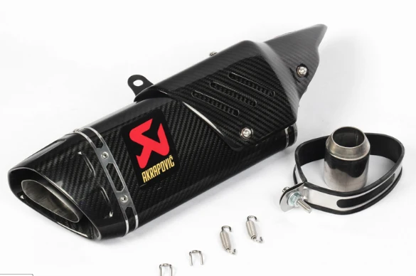 500cc 600cc r11 карбоновый мото rcycle глушитель выхлопной трубы R6 R1 CBR500 Z750 akrapovic выхлопная труба escape moto escapamento de moto - Цвет: Full carbon w cover