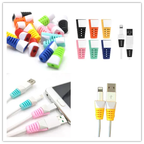 

4pcsProtection Spring twine For iPhone Android USB Earphone Cover Cable protector Bobbin winder Data Line Case Rope