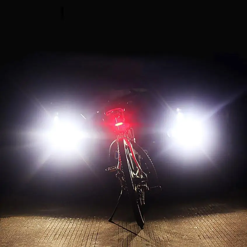 Светодиодный USB Перезаряжаемый задний фонарь для велосипеда и 5 режимов 500 мАч