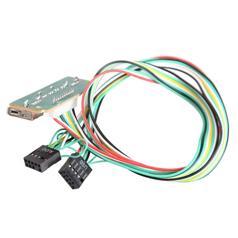 100% Совершенно новая панель с 2 USB 0 портами s PC чехол для компьютера Передняя аудио