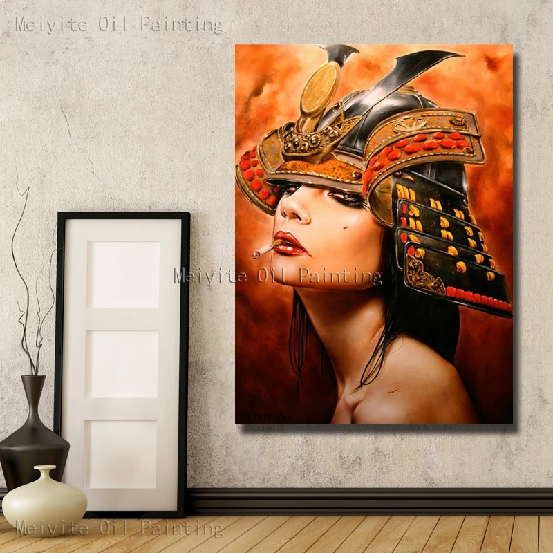 Черно белая картина Готическая курительная девушка красивый портрет