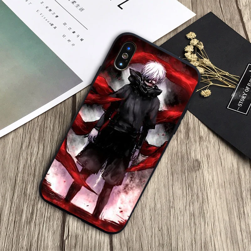 Чехол для телефона с японским Аниме Tokyo Ghoul Japan мягкий силиконовый черный чехол