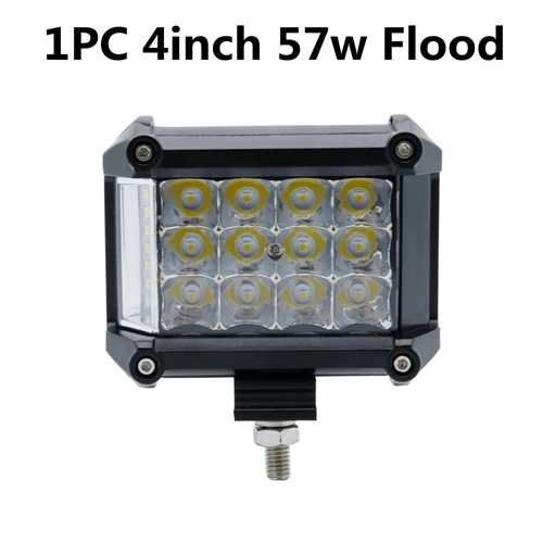 1 pieces 4inch 57w Номинальная 60 Вт фактический 15 Вт 4 дюйма светодиодный бар светодиодный рабочий светильник бар для вождения Offroad Лодка автомобиль тягач 4x4 внедорожник ATV 12V 24V - Цвет: 1 pieces 4inch 57w