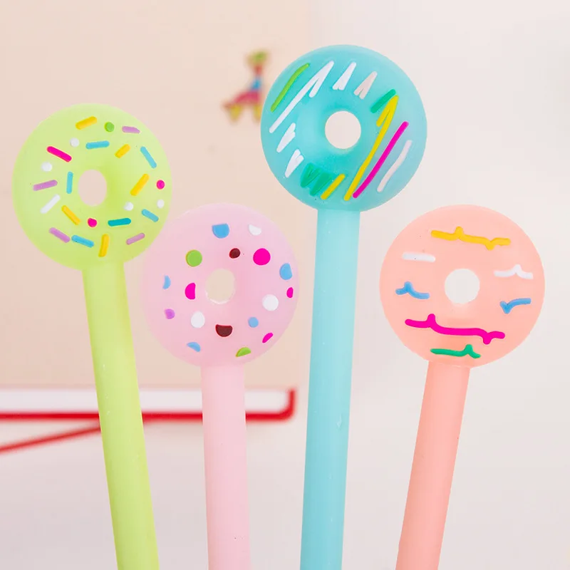 36 шт./лот милые гелевые ручки-пончики Новинка Ручка-Конфета для подписи Детские