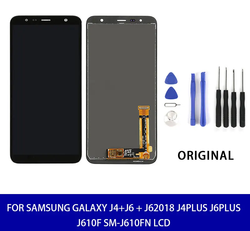 Оригинальное качество для samsung Galaxy J4+ J6+ J4 PLUS J6 PLUS J610 J610F J415 J415F ЖК-дисплей сенсорный дигитайзер