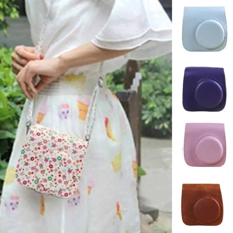 Классический винтажный кожаный чехол для камеры с ремешком защитный Polaroid Photo Camera