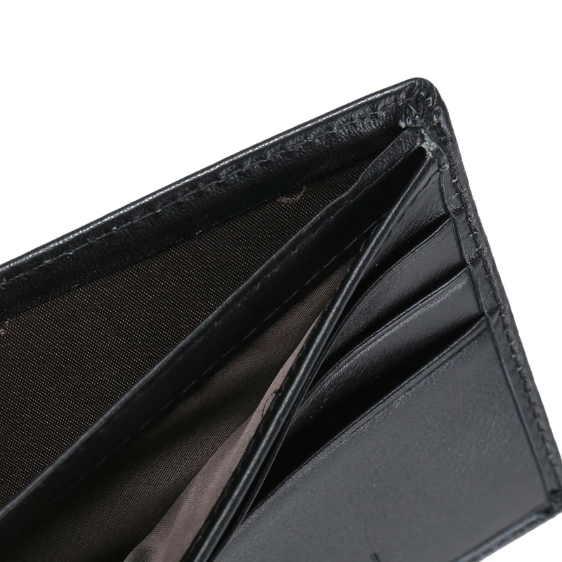 Кошелек мужской из натуральной кожи с RFID блокировкой тонкий бумажник откидной