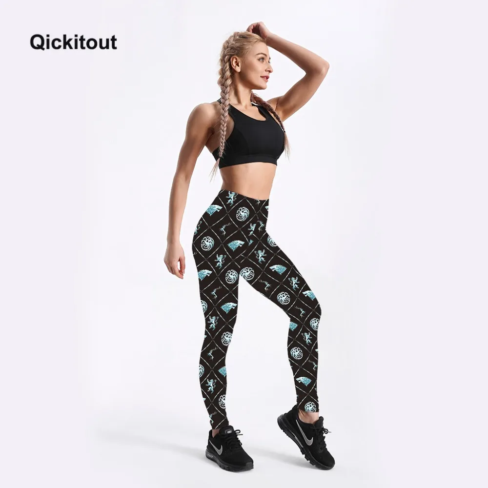 Qickitout дропшиппинг летние новые модные леггинсы сексуальные женские с тотемным