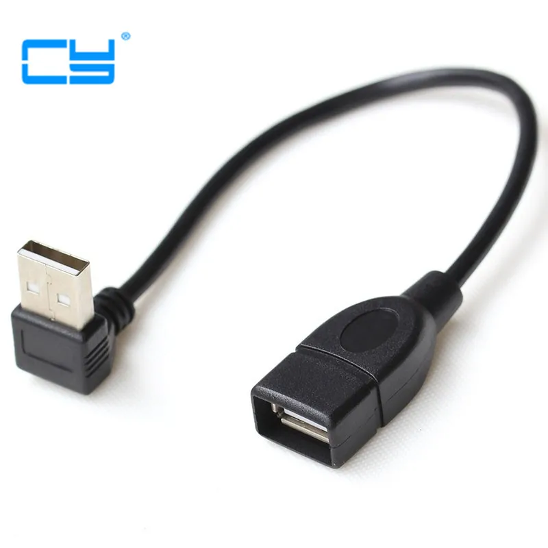 10 см 20 USB 2 0 A Штекерный к женскому 90 Угловой удлинитель Кабель USB2.0 M/F