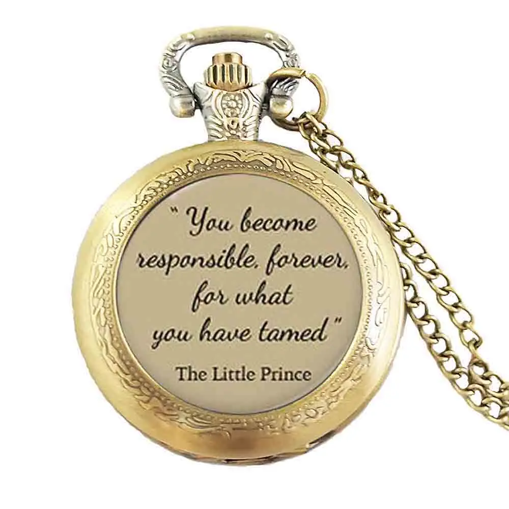 Мужские и женские карманные часы Steampunk The Little Prince стальное ожерелье цепочка