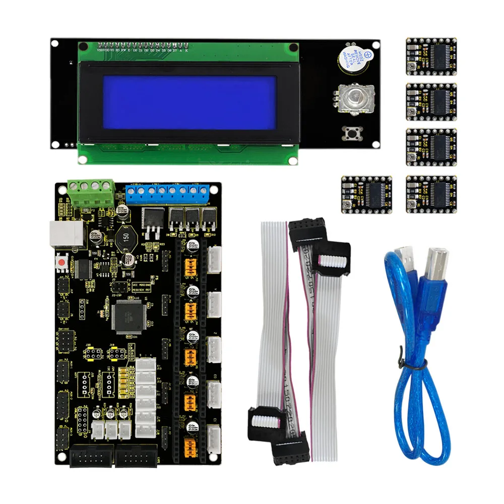 Бесплатная доставка! Keyestudio MKS GEN V1.2 + 2004LCD контроль 5x8825 привод USB адаптер для 3D DIY