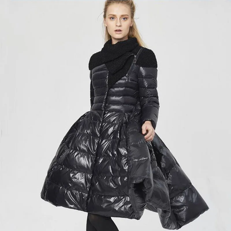 Зимняя куртка женская длинная теплая с отложным воротником|coat down|coat fashioncoats coats |