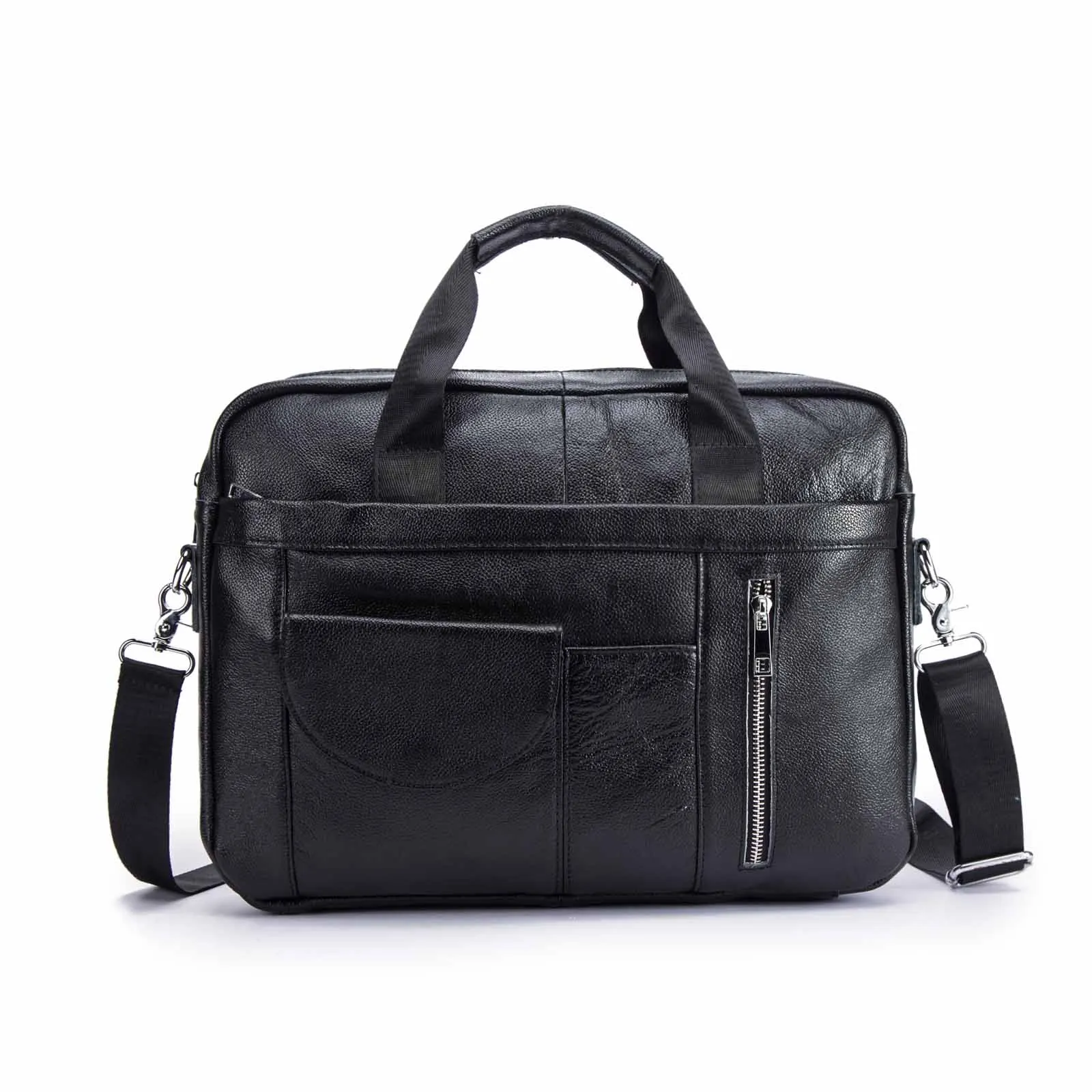 1116 black Мужской портфель из натуральной кожи под старину, Модный деловой портфель, 15,6 дюймов, чехол для ноутбука, портфель, сумка на одно плечо, сумка-мессенджер, 1118-b - Цвет: 1116 black