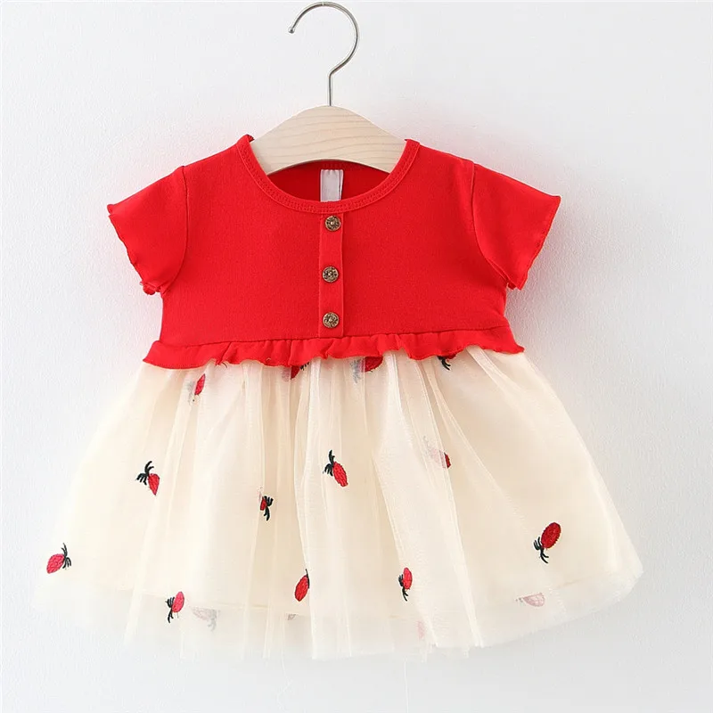 Красный Детское платье; вечерние платья для новорожденных девочек с вышивкой; фатиновое платье-пачка в стиле пэчворк; праздничное платье принцессы; Roupa Infantil Menina;# sg - Цвет: Красный