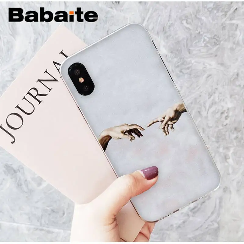 Babaite Art Fresco Michelangelo создание Адама чехол для телефона для iPhone X XS 6 6S 7 7plus 8 8Plus 5 5S XR 10 11 11pro 11promax