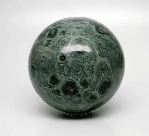 

2" Kambaba Crocodile Jasper Sphere Green & Black Crystal Ball Madagascar