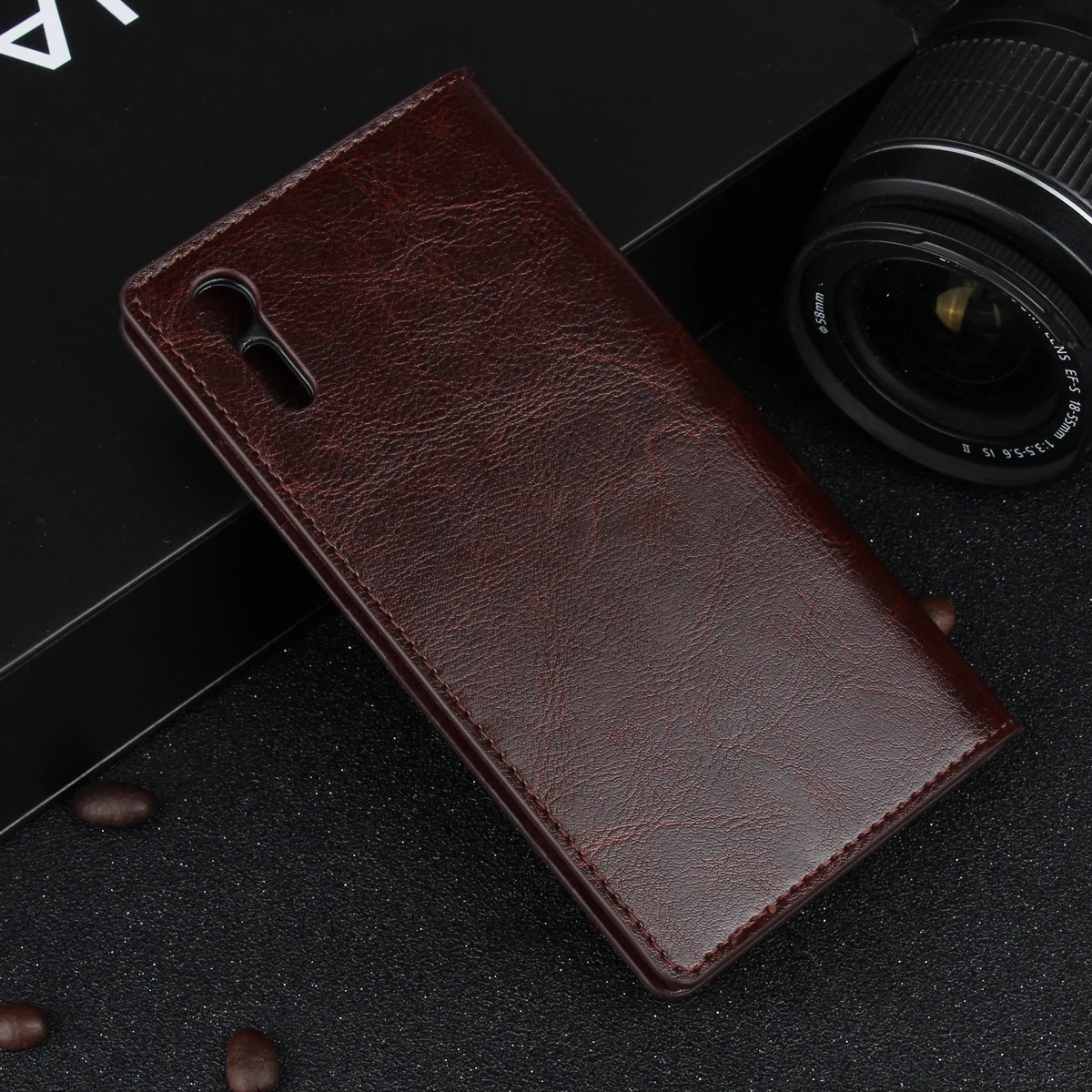 Роскошный чехол кошелек для Sony Xperia XZ XZs кожаный флип чехлы телефонов|case for sony