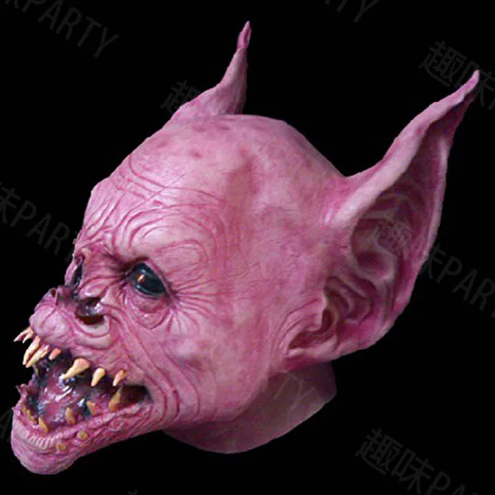 

New Green latex ghost mask halloween mask of terror eco-friendly ball latex mask gauze mask