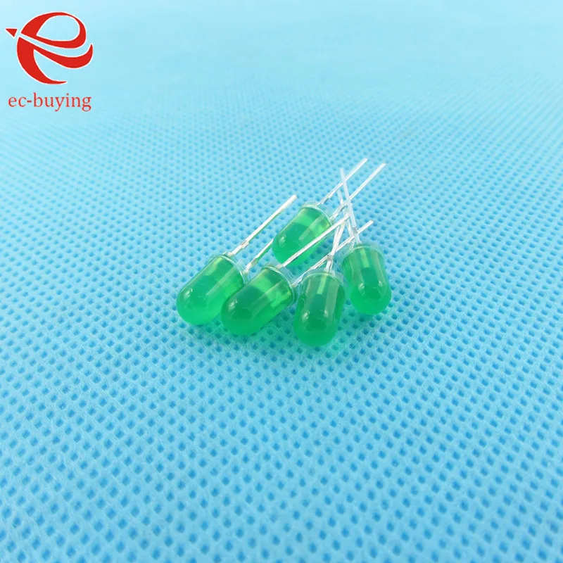 Зеленый светодиод 5 мм рассеянные круглые светоизлучающие диоды лампа шарик DIP Plug